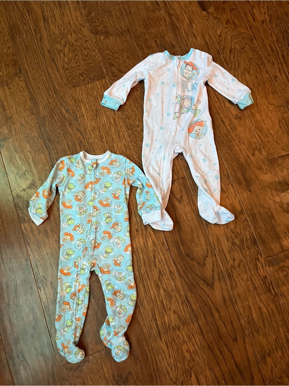 Disney baby Toy Story Toddler Footed One-Piece Pajama - Light Blue & White